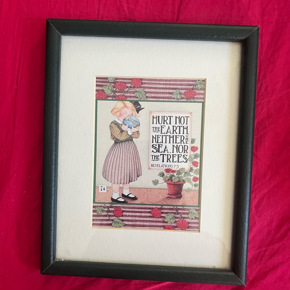 Vintage Mary Englebriet framed picture